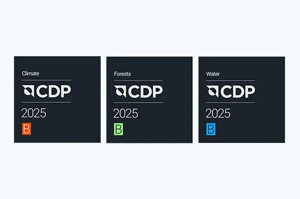 CDP Report achieved "B" ranking for Climate, Forest and Water