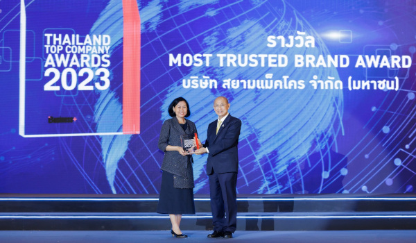 แม็คโคร คว้ารางวัลระดับประเทศ Thailand Top Company Awards 2023 ประเภท “Most Trusted Brand” ตอกย้ำความเชื่อมั่น ครองใจลูกค้าทุกกลุ่ม