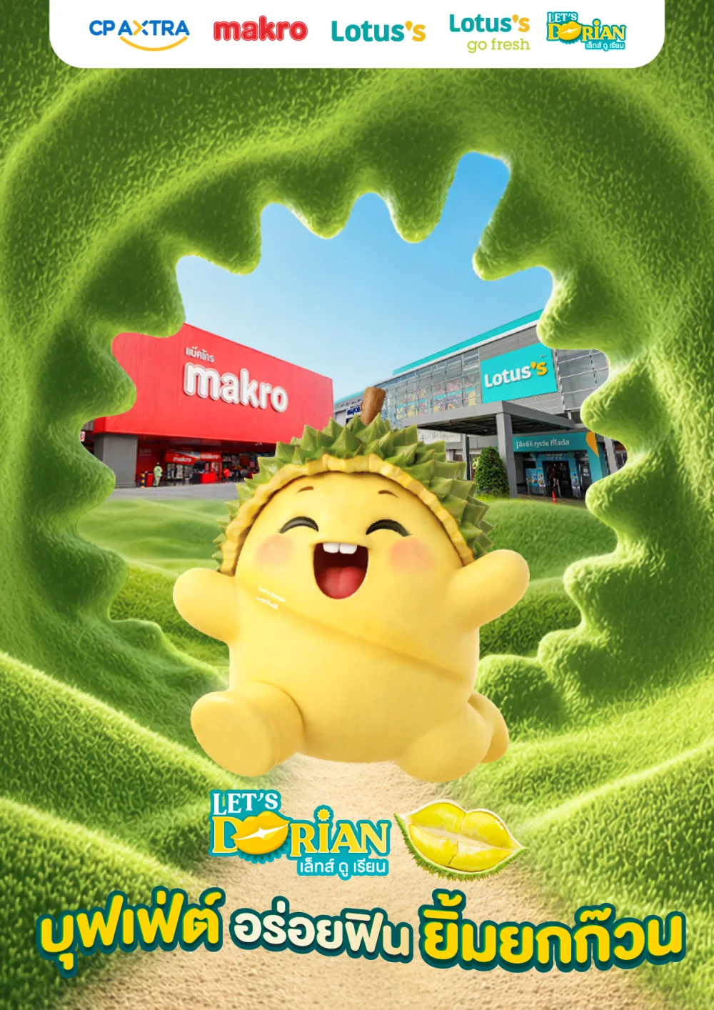 Makro-Lotus’s Stands Alongside Thai Farmers Launches “Let’s Dorian อร่อย หวานมัน ไม่ต้องลุ้น” Campaign Serving Unlimited Durian Buffet Delivered Directly from Orchards