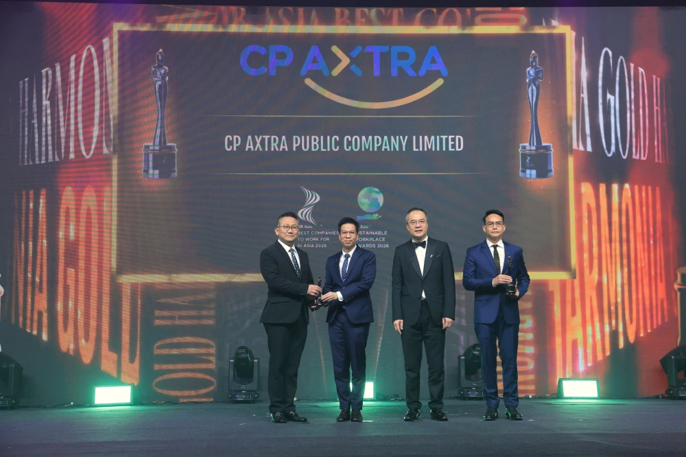ซีพี แอ็กซ์ตร้า คว้า 2 รางวัลจาก HR Asia 2026 รับรางวัล Best Companies to Work for in Asia ต่อเนื่องปีที่ 6 พร้อมคว้า Sustainable Workplace Awards เป็นครั้งแรก