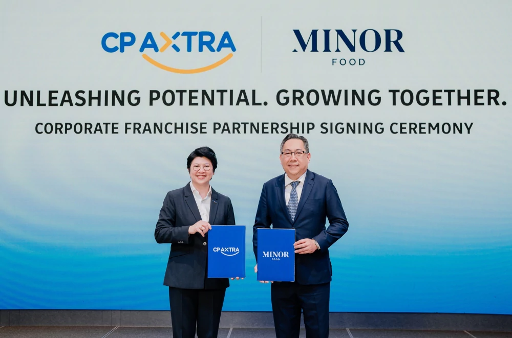 ซีพี แอ็กซ์ตร้า จับมือ ไมเนอร์ ฟู้ด เปิดตัว Corporate Franchisee Model ครั้งแรก ผนึกกำลังขับเคลื่อน Happy & Healthy Mall สู่การเป็น Food & Lifestyle Destination